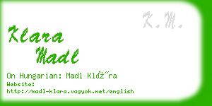 klara madl business card